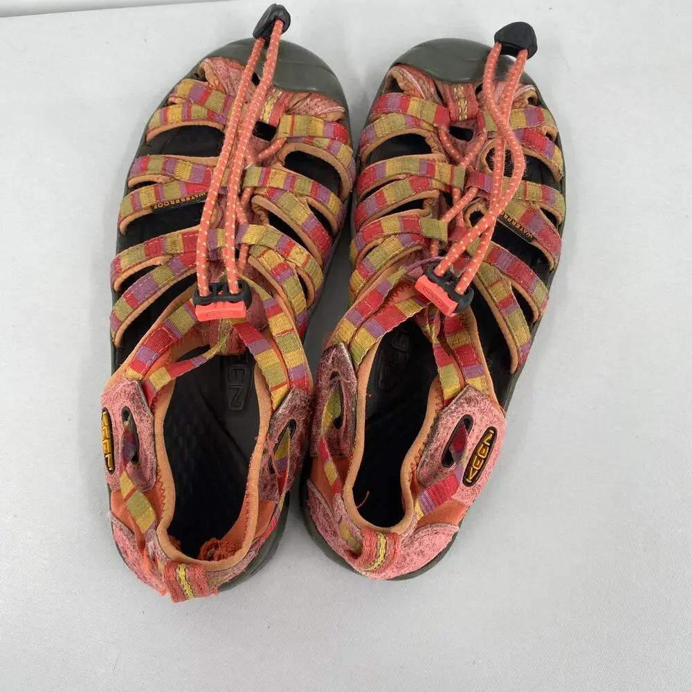 Keen Girls Whisper Rae Hot Coral Hiking Sandals Size 1
